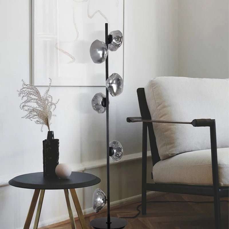 Lampadaire design LED en verre