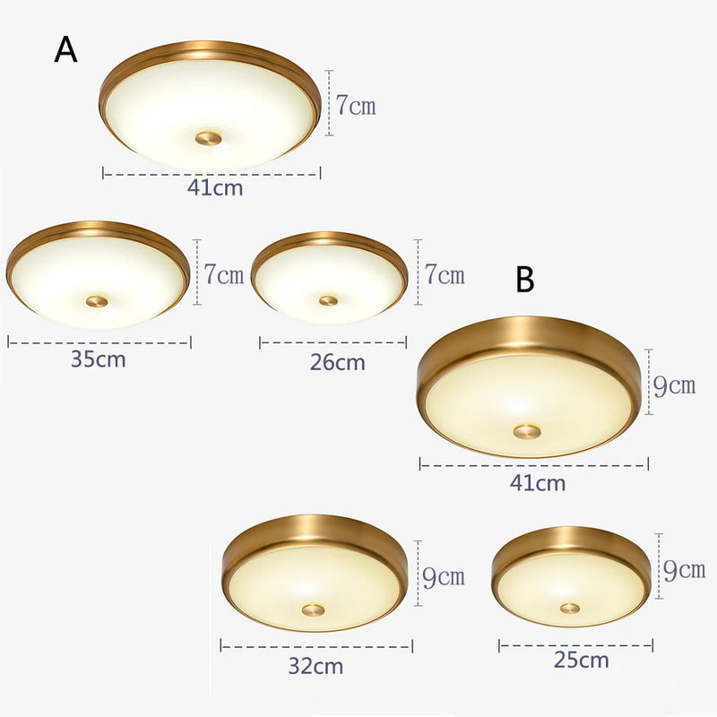 Plafonnier LED rond en verre au design moderne