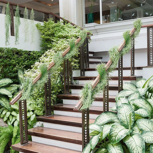 plantes artificielles grimpantes en rotin pour décoration intérieure et extérieure - vue 4 sur 13