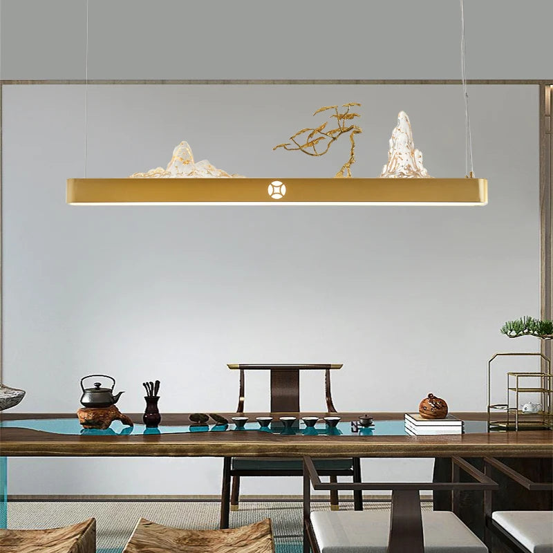 suspension chinoise en bois pour ambiance zen et économique - vue 6 sur 16