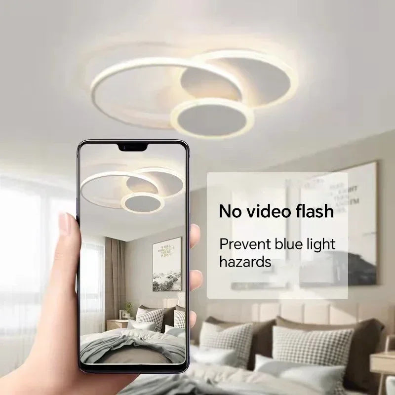lustre moderne à leds pour décoration intérieure lumineuse - vue 7 sur 10