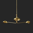 lustre rétro en cuivre lampe créative à bras long design industriel