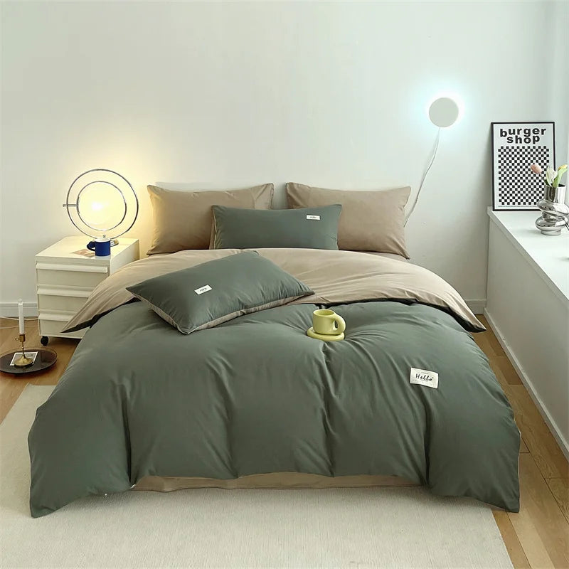 housse de couette double face luxueuse pour un ou deux personnes
