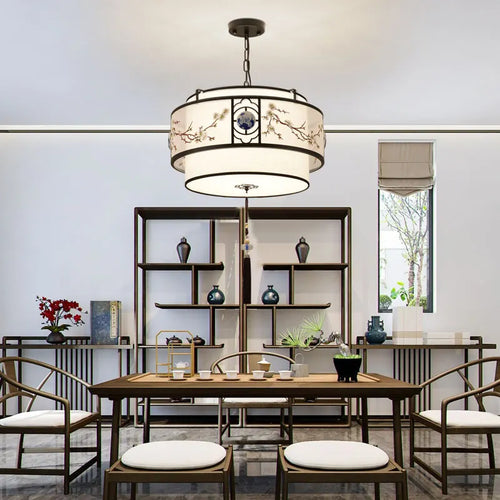 lustre restaurant chinois éclairage intérieur rétro suspension table nouvelle collection