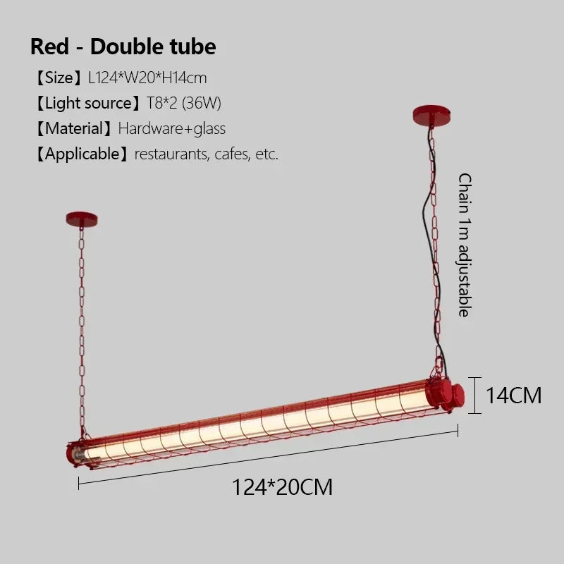 lustre industriel rétro en métal avec lumière led