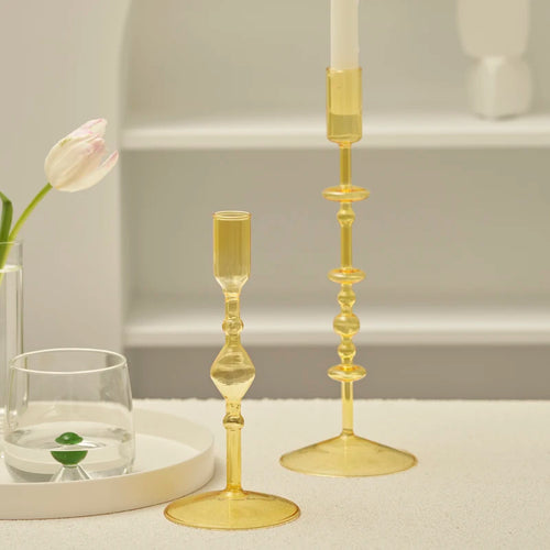 bougeoir en verre pour décoration intérieure créative et élégante - vue 7 sur 18