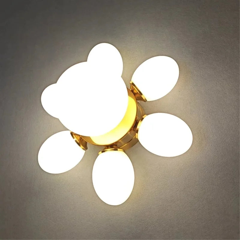 plafonnier moderne en verre pour éclairage décoratif intérieur - vue 3 sur 7