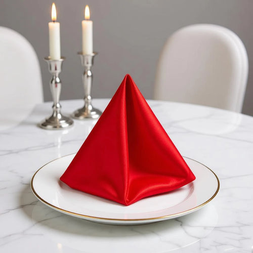 Serviette de table satin style mariage receptions elegantes