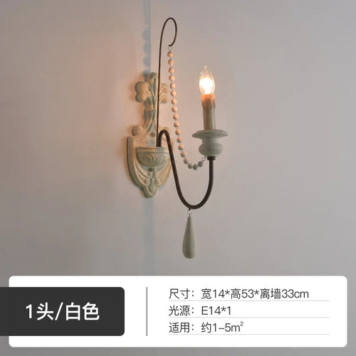 American French wall lamp, rural retro living room, dining room, bedroom, corridor, staircase decorative lighting fixtures - vue 9 sur 10