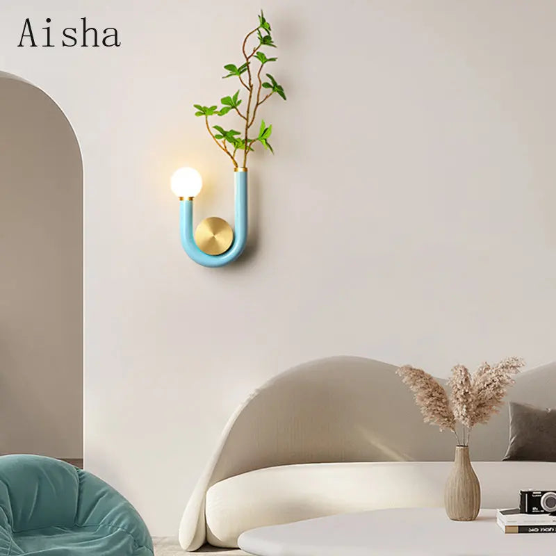applique murale led créative en forme de u pour décoration enfant - vue 4 sur 11