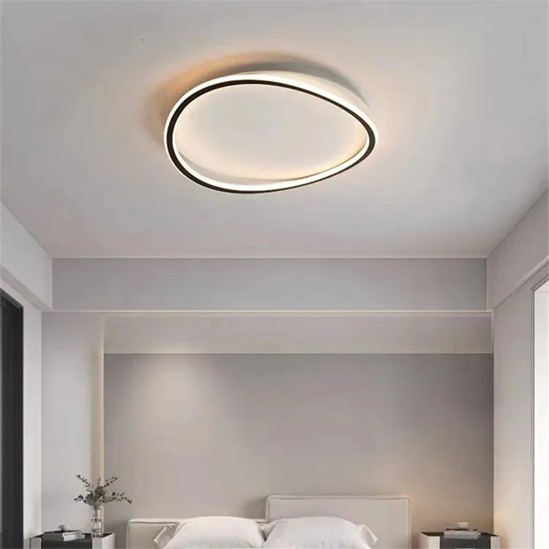plafonnier minimaliste rond lumineux design créatif moderne - vue 4 sur 10