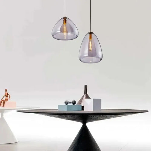 suspension en verre design nordique pour décoration intérieure moderne