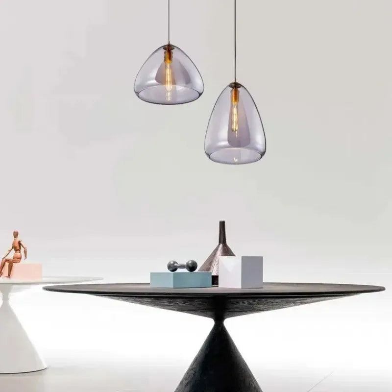 suspension en verre design nordique pour décoration intérieure moderne