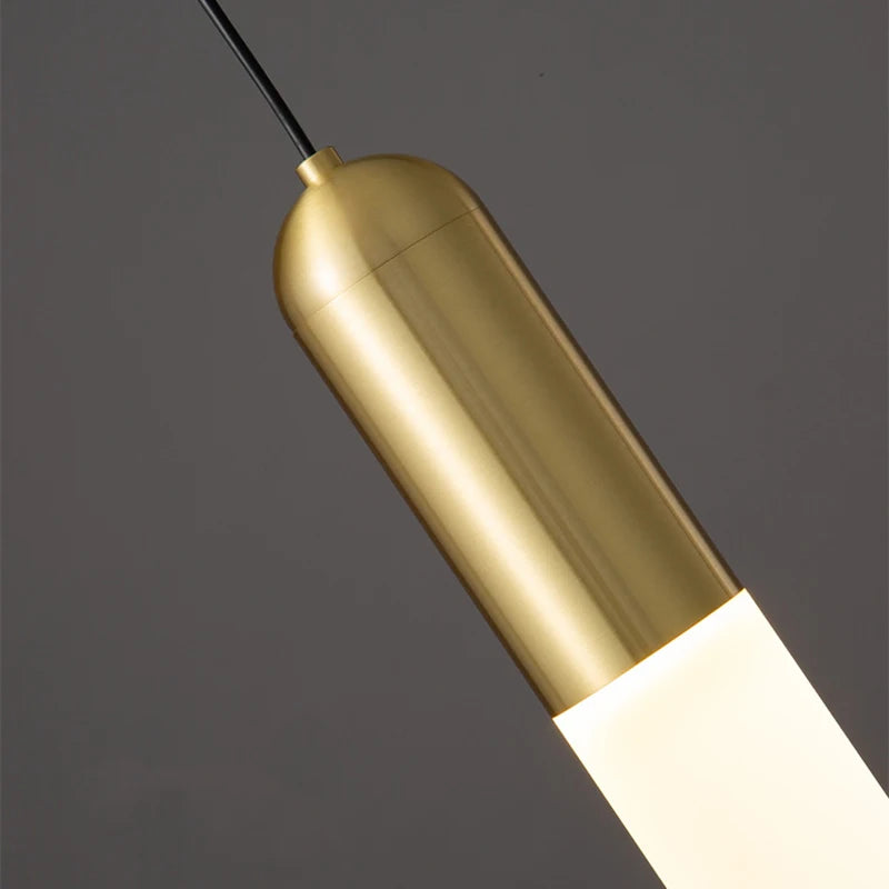 suspension de luxe en laiton avec ampoule en acrylique - vue 6 sur 8