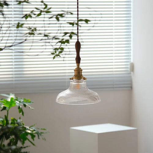 suspension rétro nordique en verre et laiton pour décoration intérieure - vue 6 sur 6