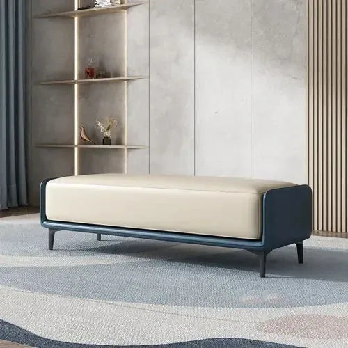 tabourets en cuir italien design pour salon et chambre - vue 11 sur 15
