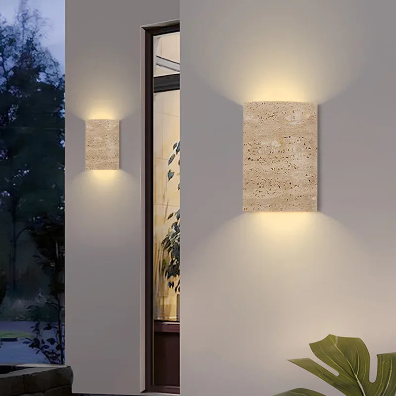 applique murale led en pierre naturelle style moderne décoratif - vue 3 sur 7