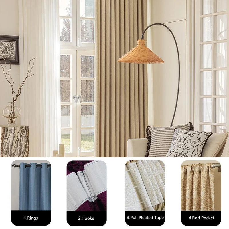 Rideau occultant chenille epais style moderne pour chambre - vue 7 sur 10