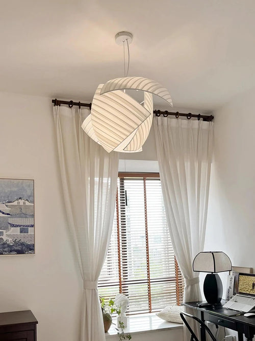 lustre à led style wabi sabi pour décoration intérieure - vue 3 sur 7