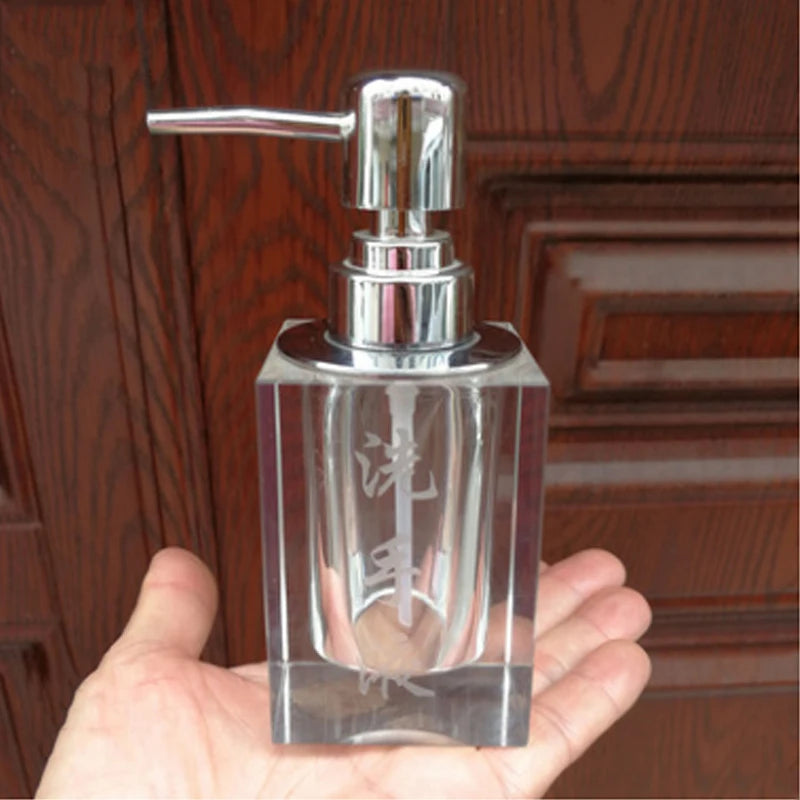 distributeur de savon en verre pour salle de bain créatif et pratique - vue 9 sur 12