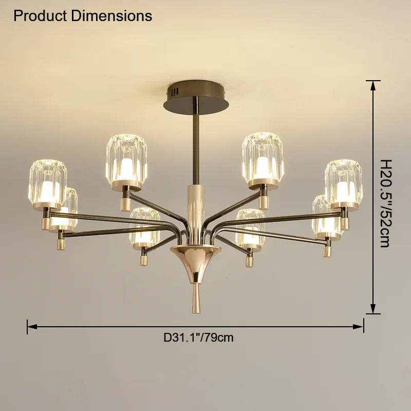 lustre moderne éclairage intérieur suspension design élégant - vue 8 sur 9