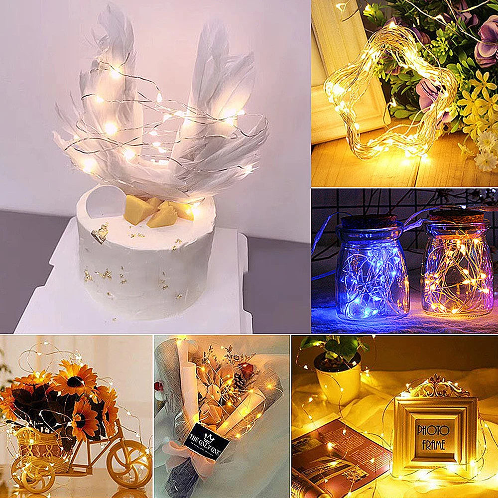 guirlande lumineuse led en fil de cuivre pour fêtes et Noël - vue 4 sur 11