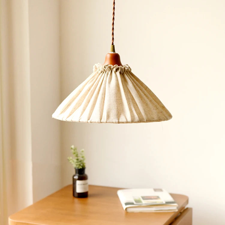 lampes suspendues rétro faites main en coton et lin nordique japonais