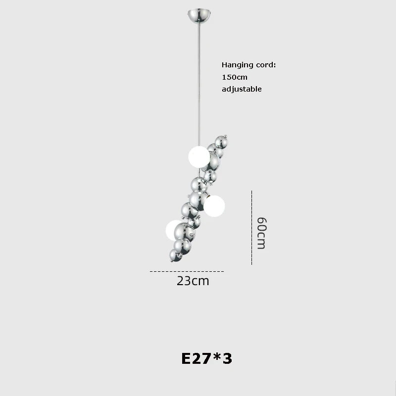 suspension led artistique à intensité variable design moderne - vue 8 sur 16