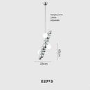 suspension à led artistique à intensité variable pour éclairage intérieur