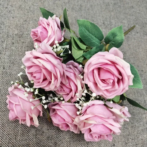 bouquet de roses en soie pour décoration de mariage et fêtes - vue 13 sur 13