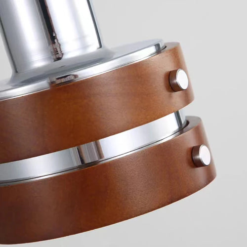 suspension créative en bois chromé et métal pour intérieur - vue 5 sur 8