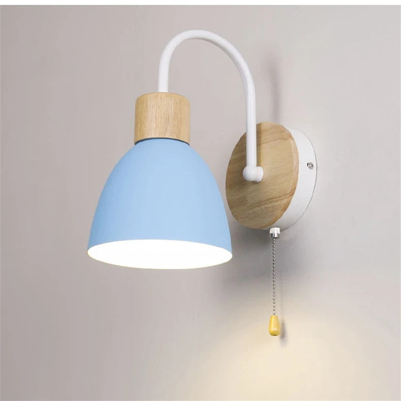 applique nordique moderne macaron avec interrupteur led décoration maison - vue 14 sur 18