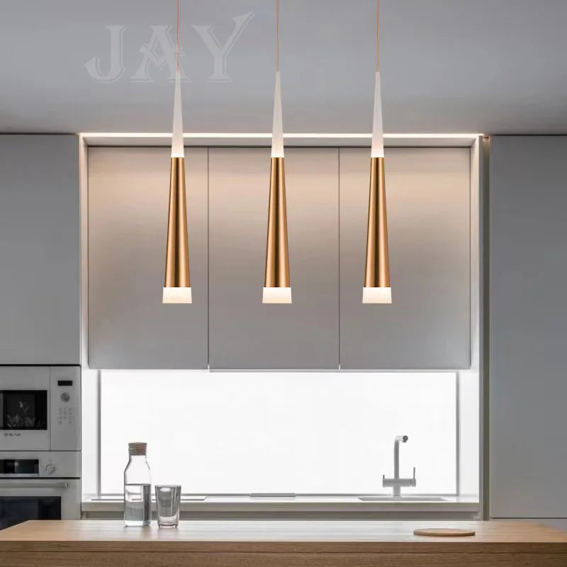 lustre lumineux conique à led design moderne nordique