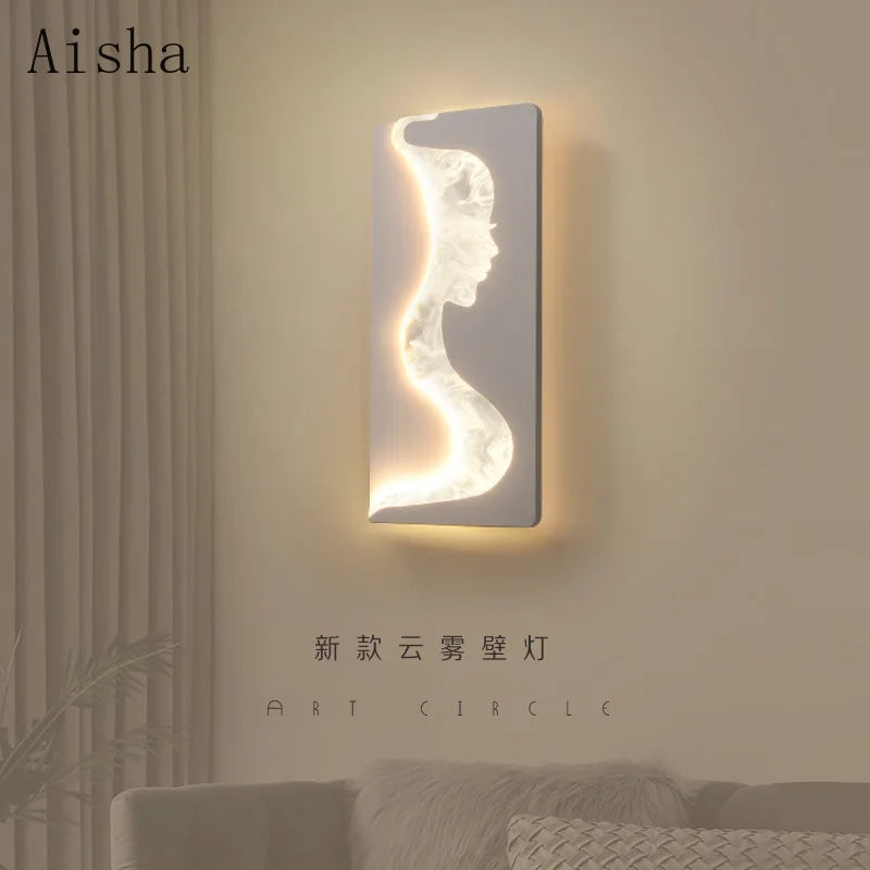 applique murale led nuage moderne pour décoration intérieure lumineuse - vue 2 sur 9