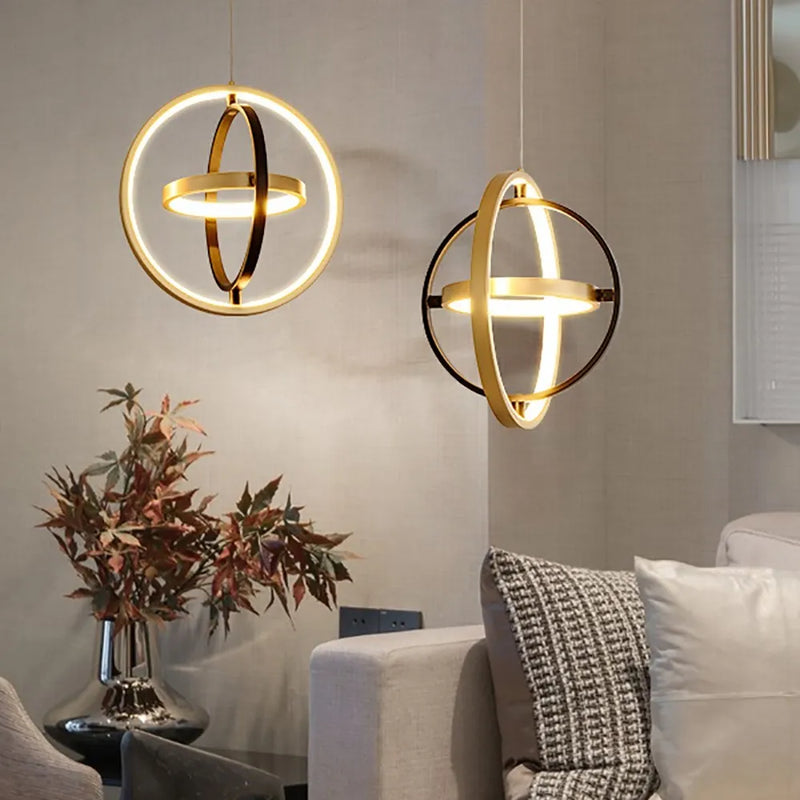 Rotatif LED moderne suspension accessoires pour la maison pour Restaurant chambre porche barre lumière lampe de luxe pliable lustre