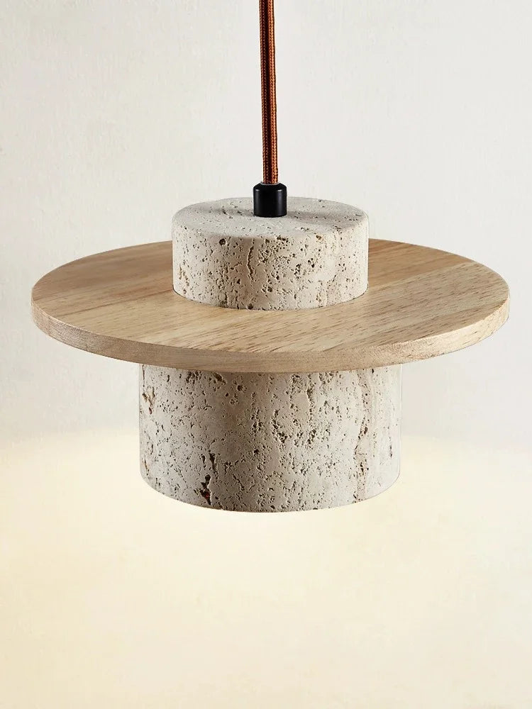 lustre en pierre de grotte nordique style wabi-sabi créatif - vue 5 sur 8