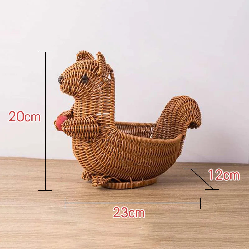 panier de rangement en rotin tissé style animal fait main - vue 21 sur 29
