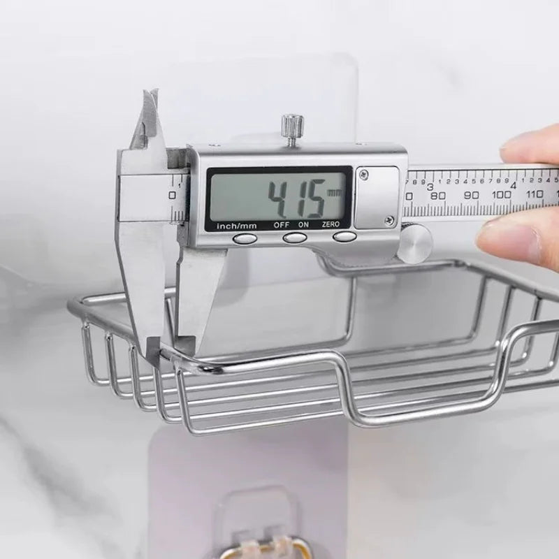 égouttoir à savon en acier inoxydable auto-adhésif pour rangement