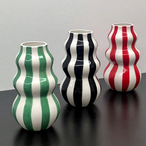 vase en céramique nordique pour décoration et cadeaux - vue 2 sur 8