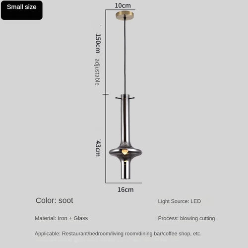 luminaire en verre avec joint en bambou design artistique pour divers espaces - vue 12 sur 12