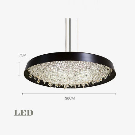 lustre en cristal moderne noir et blanc pour décoration intérieure - vue 9 sur 12