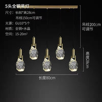 suspension en cristal de luxe pour décoration intérieure élégante