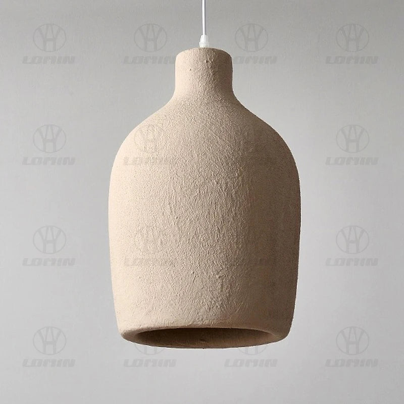 lustre wabi-sabi moderne fait main led irrégulier loft décoratif - vue 7 sur 9