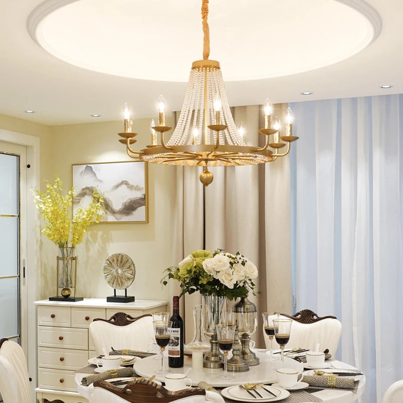 suspension vintage en cristal pour décoration rétro chic