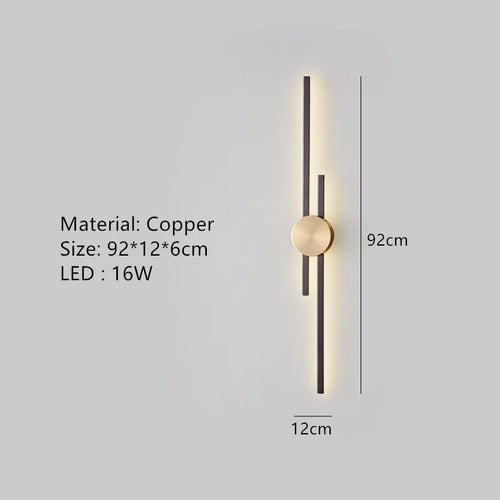 applique murale led minimaliste en laiton pour restaurant - vue 10 sur 18