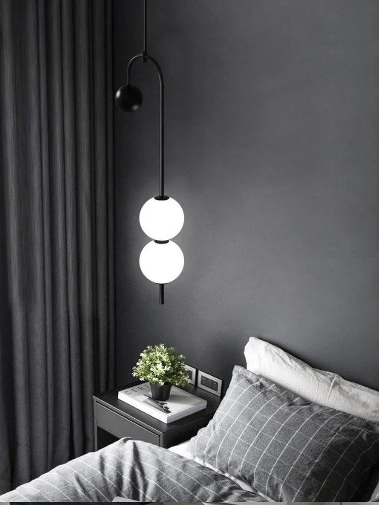 lustre led en fer et verre pour décoration intérieure - vue 4 sur 8