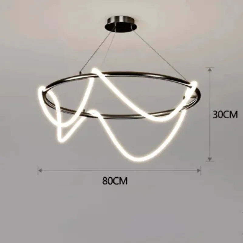 lustre design nordique à led intensité variable pour intérieur