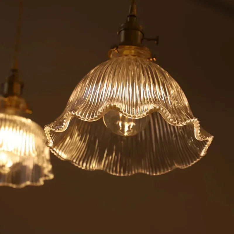 suspension led en verre nordique décoration intérieure moderne - vue 3 sur 8