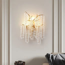 Applique murale led en cristal moderne en aluminium doré 	 art déco