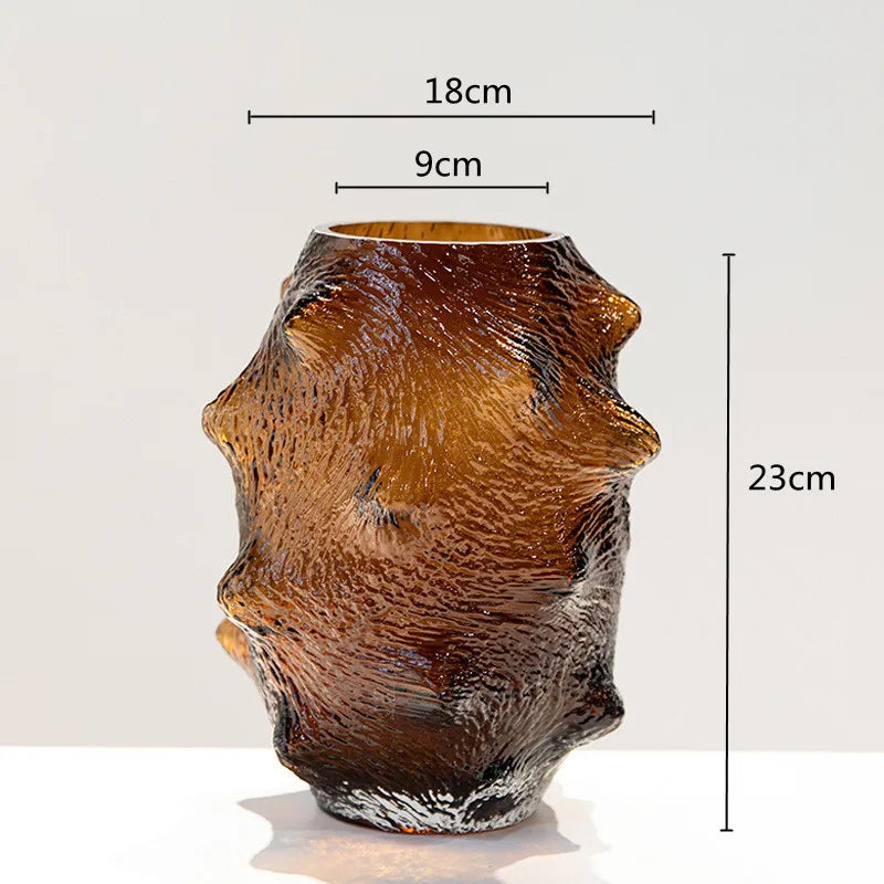 vase en verre concombre de mer pour terrarium décoratif - vue 8 sur 10